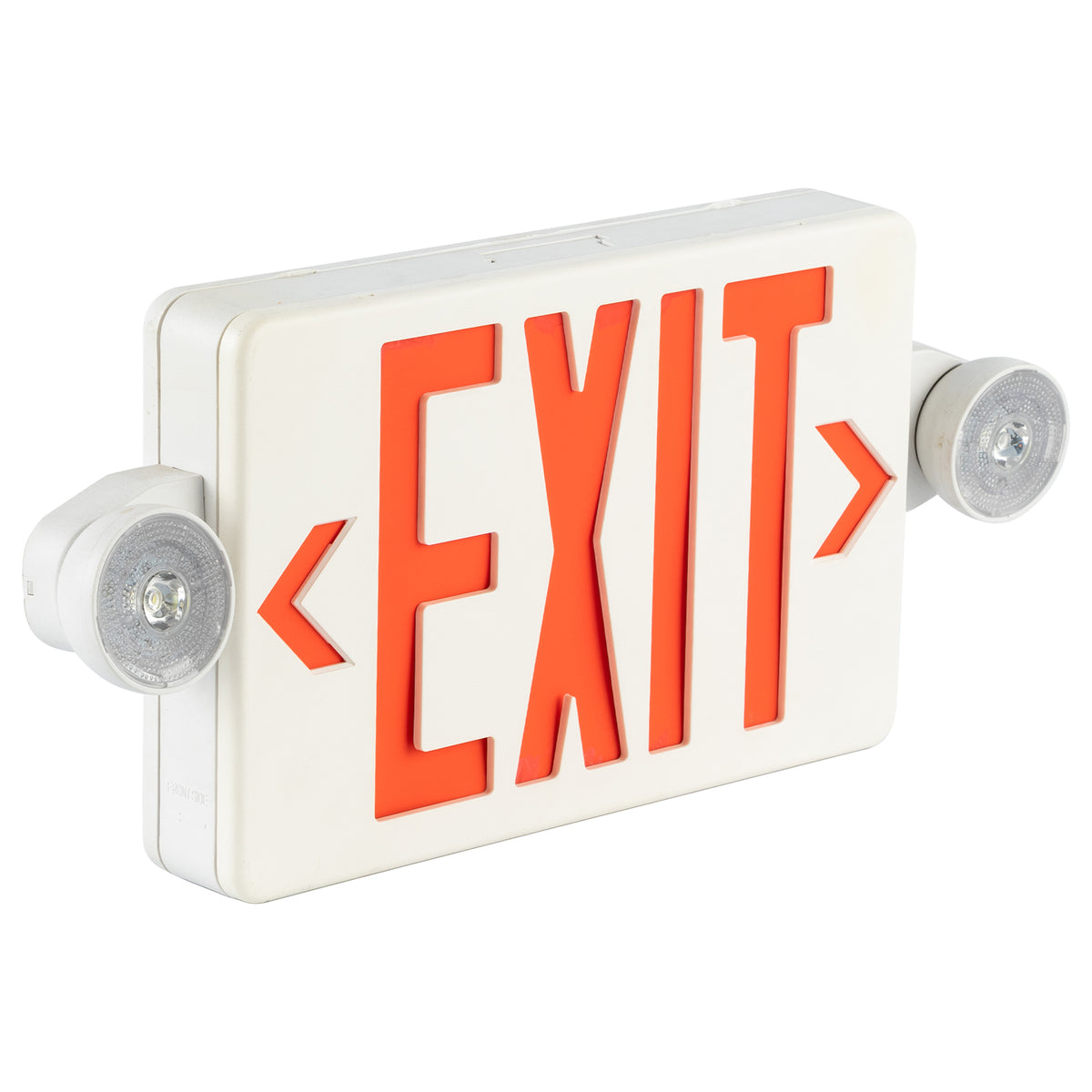 Red Combo LED Emergency Exit Sign-Battery Backup-Adjustable Light Heads | LS-ES007SR - Image 2