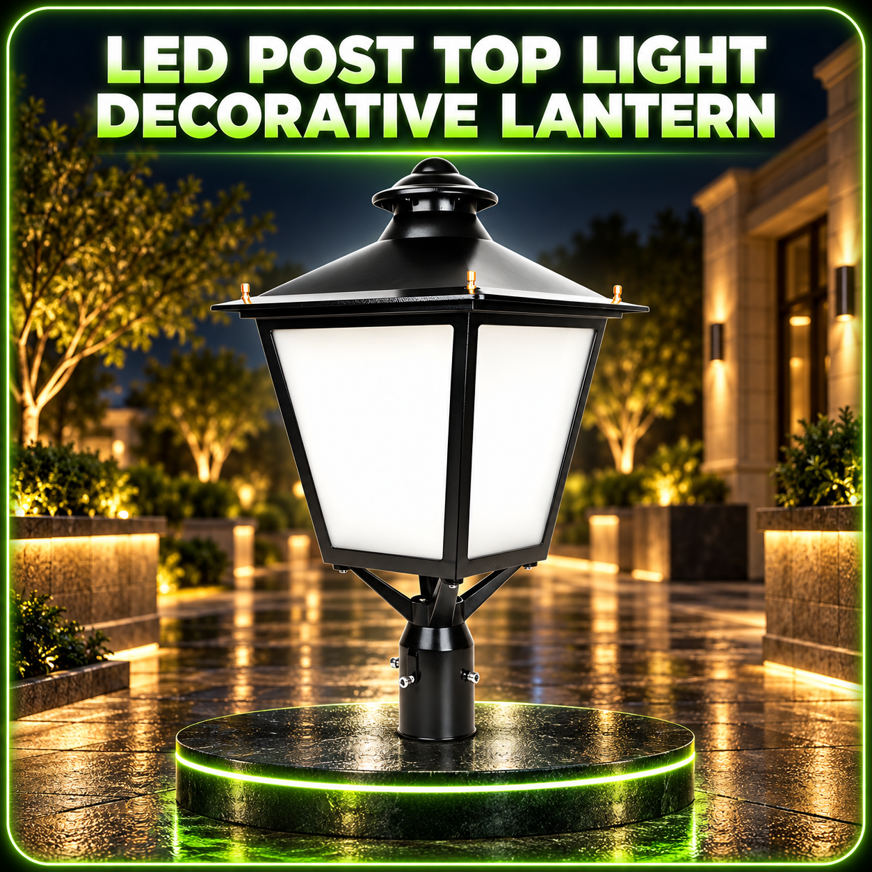 LED Post Top Light – Decorative Lantern