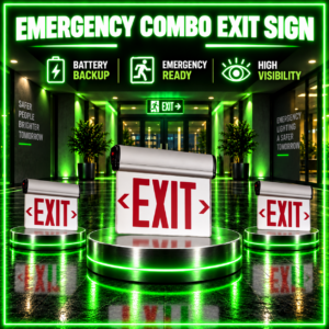 Emergency Combo Exit Sign