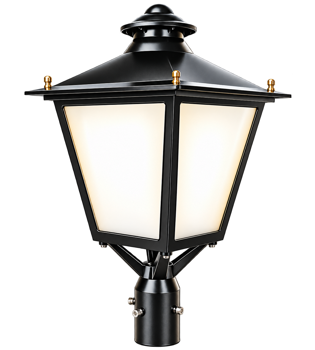 Decorative lantern LED post top light